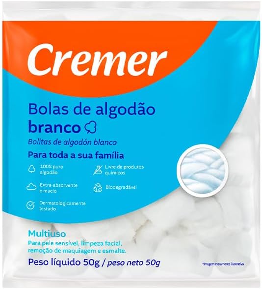 Algodão bolas 50g