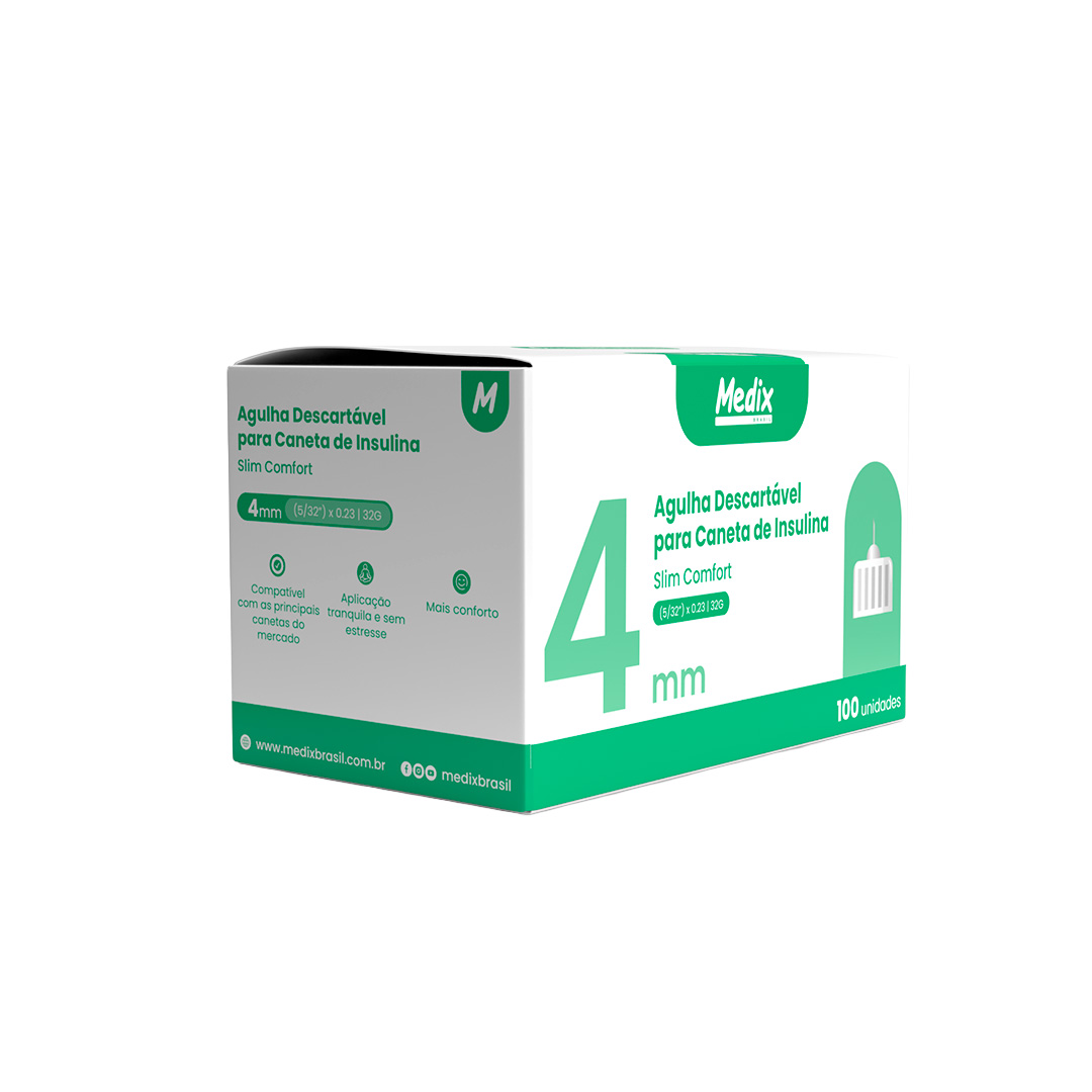 Agulha Descartável para Caneta de Insulina 4mm