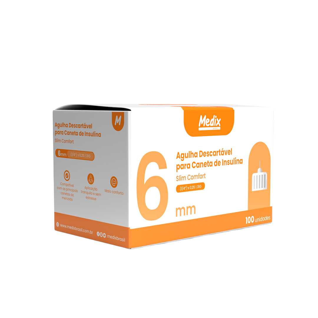 Agulha Descartável para Caneta de Insulina 6mm